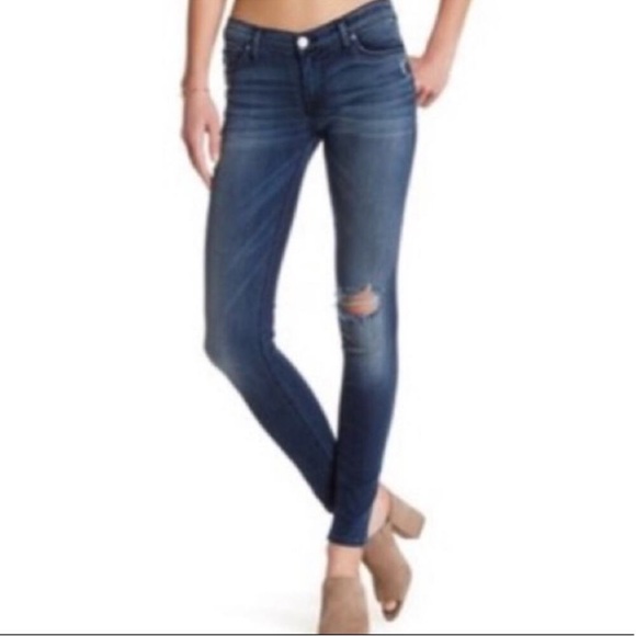 Hudson Super Skinny Mid-rise Distressed Crue Color Jeans- 26 W - Picture 3 of 16